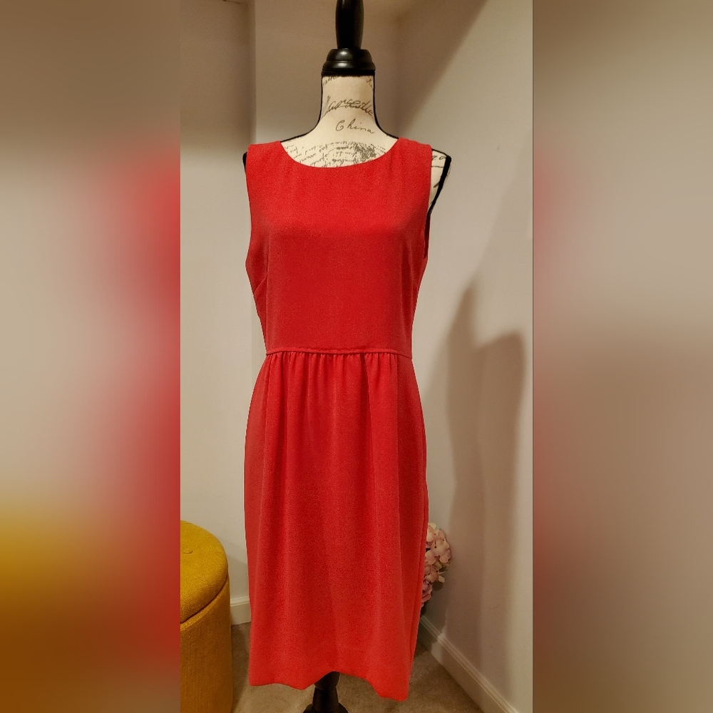 J.CREW Elegant Red Sleeveless Dress Size 10T.